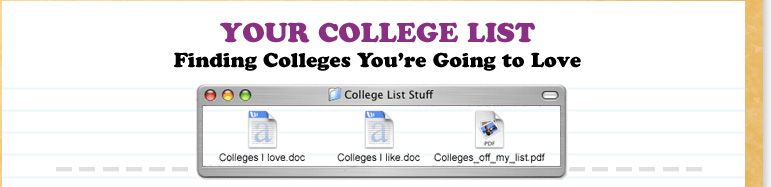 adMISSION POSSIBLE®| Your College List: Finding Colleges You Love